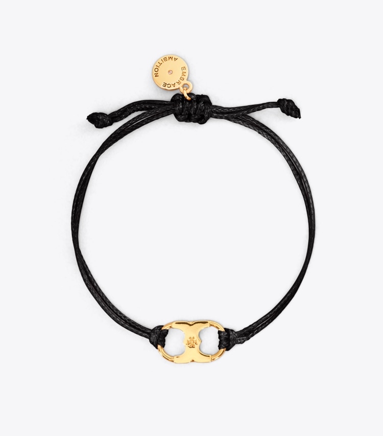 TORY BURCH EMBRACE AMBITION BRACELET - Black/Tory Gold