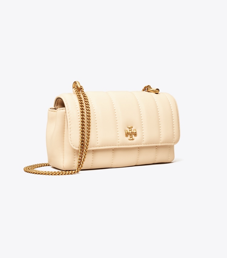 TORY BURCH MINI KIRA FLAP SHOULDER BAG - Brie