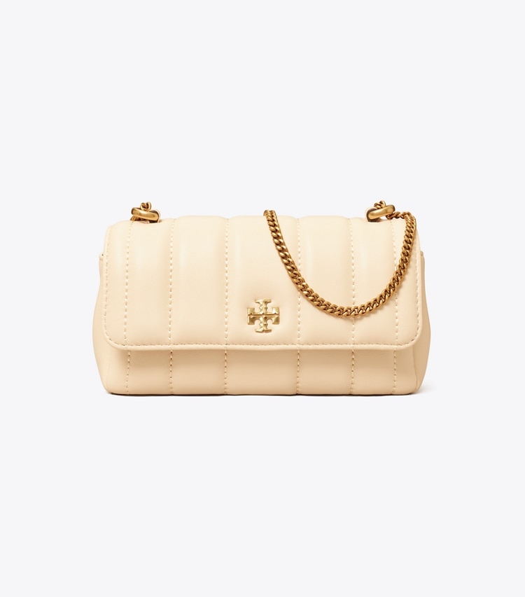 TORY BURCH MINI KIRA FLAP SHOULDER BAG - Brie