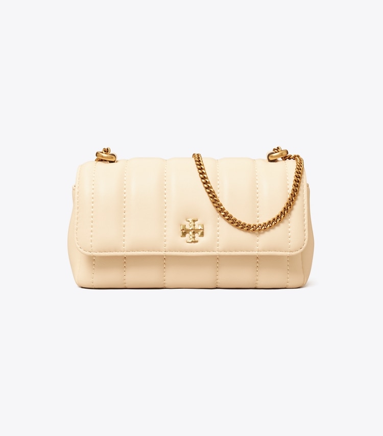 TORY BURCH MINI KIRA FLAP SHOULDER BAG - Brie