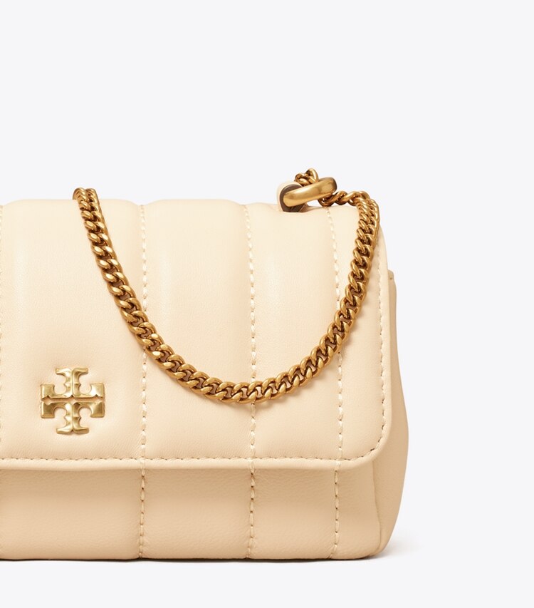 TORY BURCH MINI KIRA FLAP SHOULDER BAG - Brie