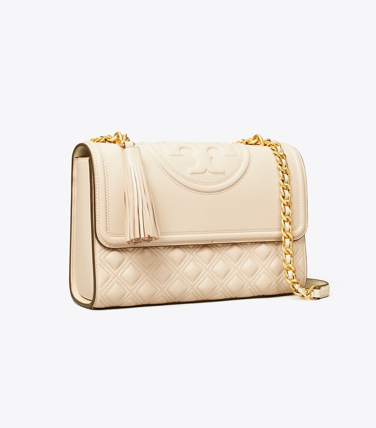 TORY BURCH FLEMING CONVERTIBLE SHOULDER BAG - New Cream