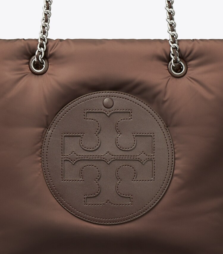 TORY BURCH ELLA CHAIN SOFT TOTE - Tempranillo