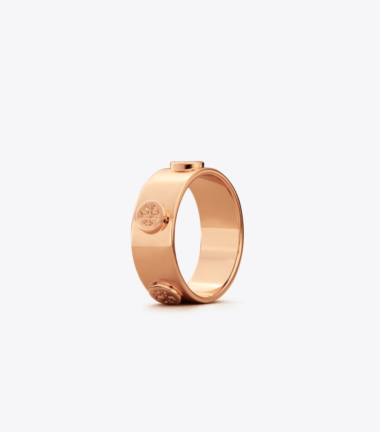 TORY BURCH MILLER STUD RING - Rose Gold