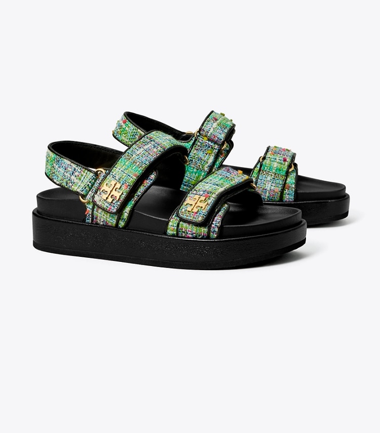 TORY BURCH KIRA SPORT SANDAL - Blue / Green / Black