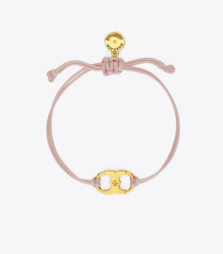 TORY BURCH EMBRACE AMBITION BRACELET - Tory Gold / Pink