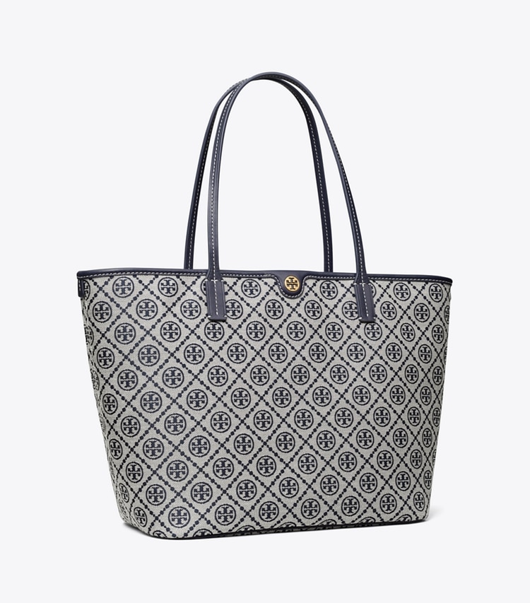 TORY BURCH T MONOGRAM ZIP TOTE - Tory Navy