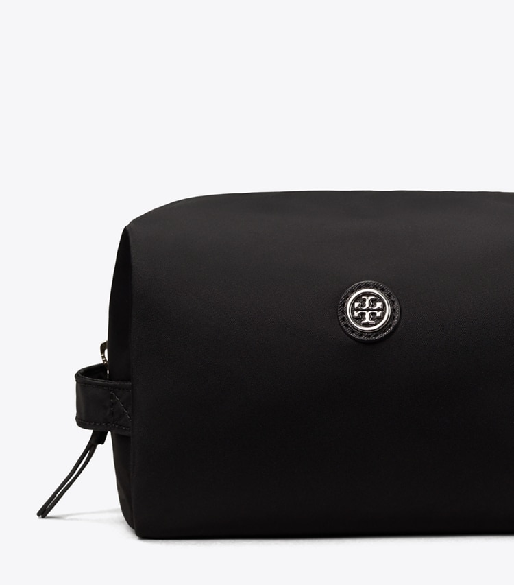 TORY BURCH NYLON LARGE COSMETIC CASE - Black