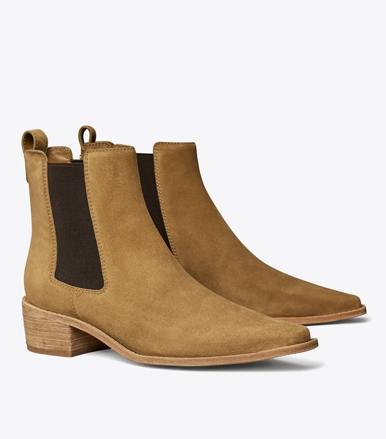 TORY BURCH CHELSEA SUEDE ANKLE BOOT - Alce - Click Image to Close