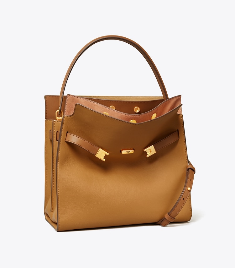 TORY BURCH LEE RADZIWILL DOUBLE BAG - Tiramisu