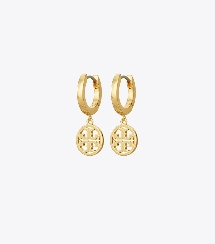 TORY BURCH MILLER HUGGIE HOOP EARRING - Tory Gold