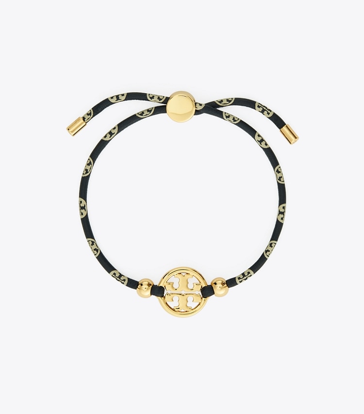 TORY BURCH T MONOGRAM MILLER SLIDER BRACELET - Tory Gold / Navy / Ivory