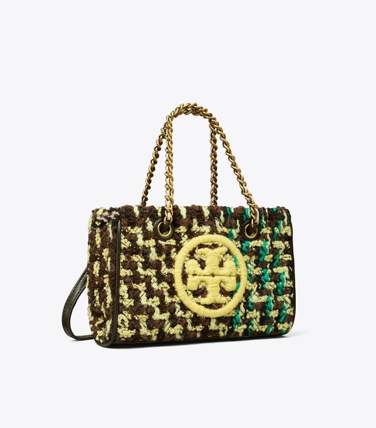 TORY BURCH MINI FLEMING SOFT TWEED CHAIN TOTE - Multi